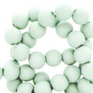 Acrylic beads 8mm round Matt Paled turquoise green